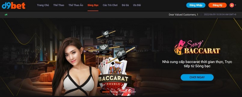 Casino trực tuyến là sản phẩm cá cược đặc sắc tại D9bet